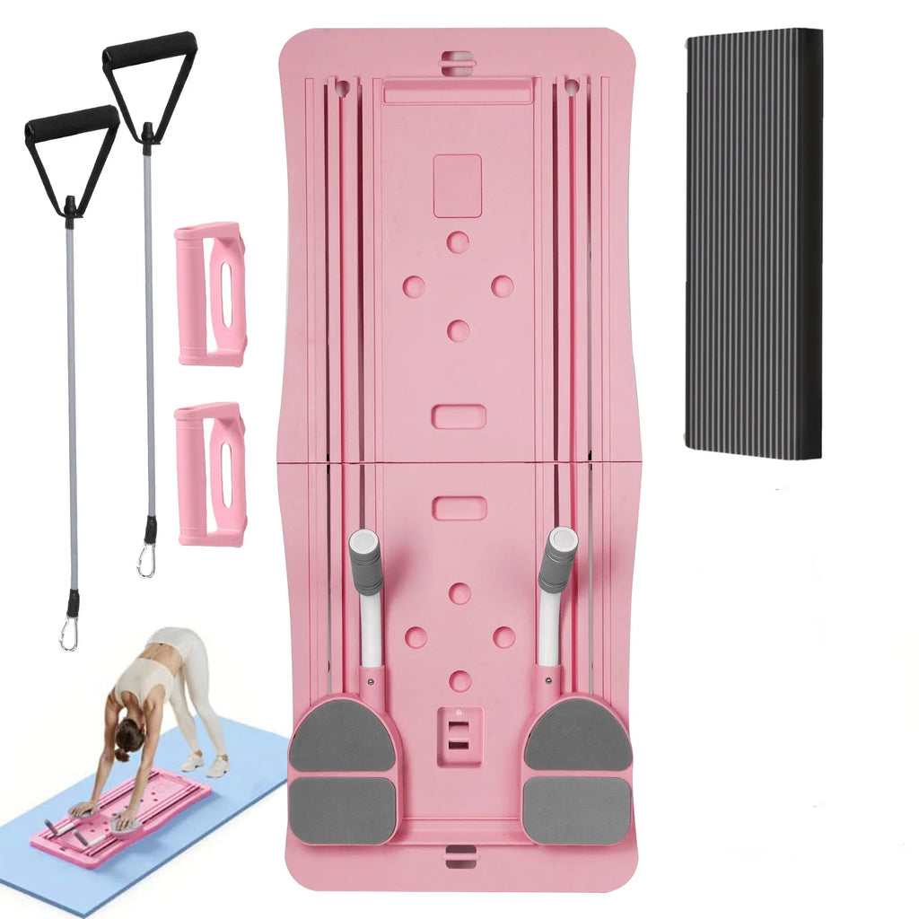 At Home Pilates Board Foldable 4-in-1 Exercise  Wheel Roller Exercise Equipment for Home Gym Workout  Trainer Pilate Board