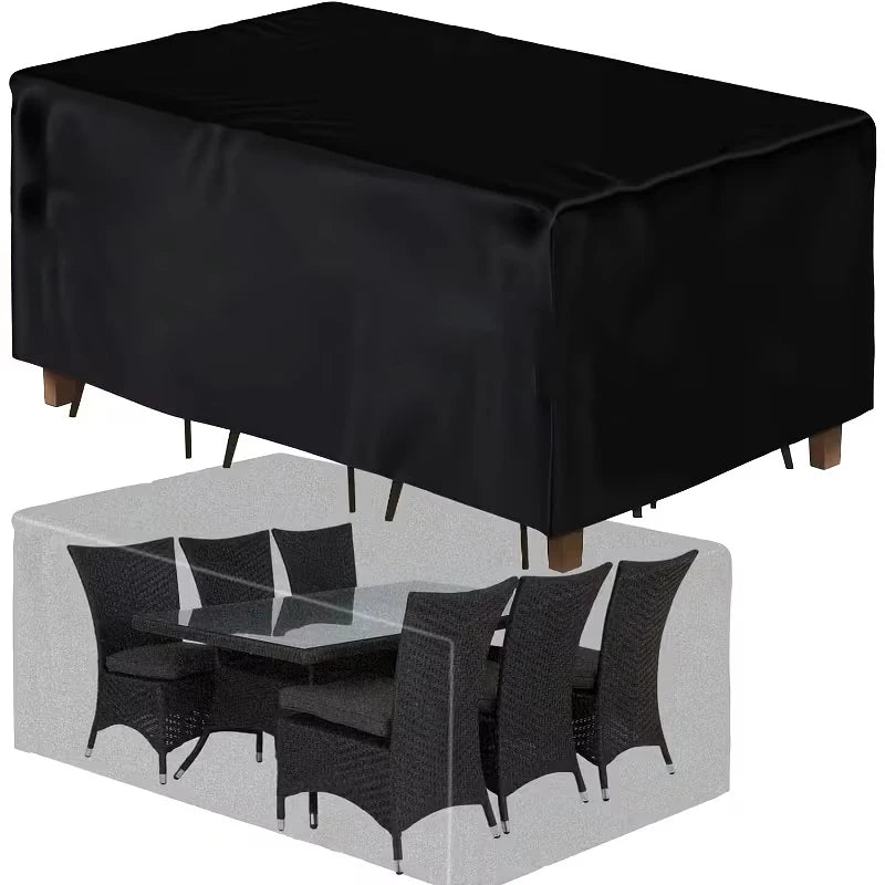 Outdoor Patio Furniture Cover Set - Rectangular Sofa Cover Set, Suitable for Covering Outdoor Furniture on Terraces and Lawns