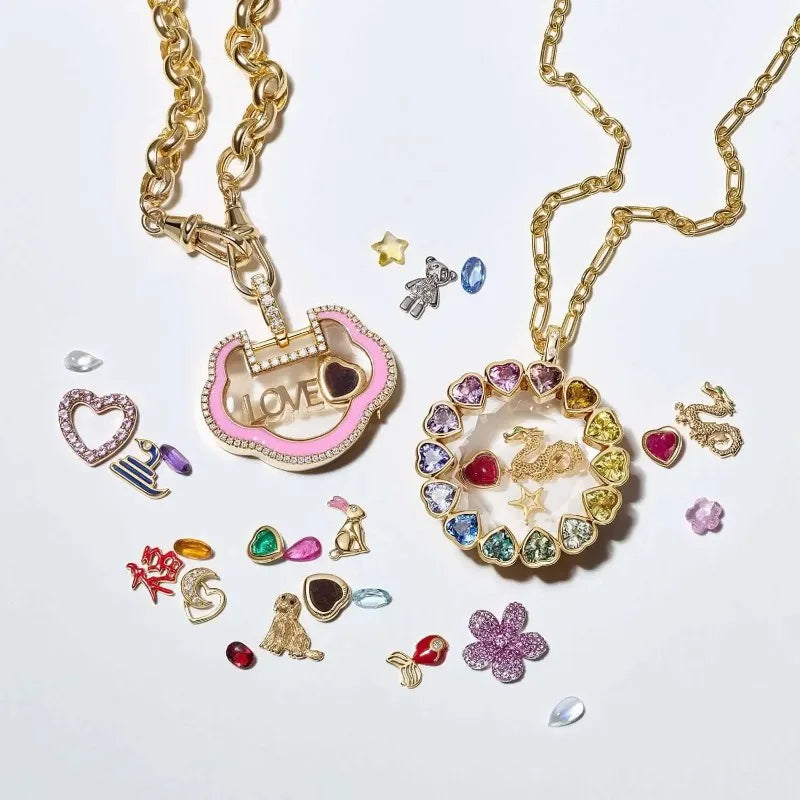 Open Pendant Necklace for Women Girls Simple Fashion DIY Accessory Necklace Trendy Cute Choker Necklace Jewelry Gift