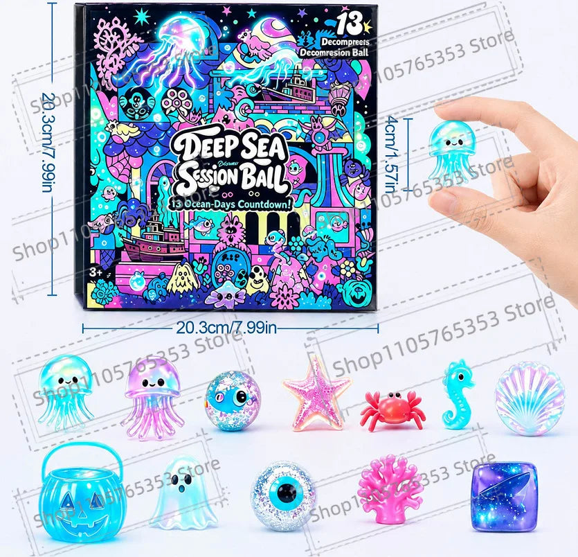 Halloween Advent Calendar,Spooky Squishy Slow Rise Stress Relief Countdown Gift Box for Halloween Party Favors Gifts for Friends
