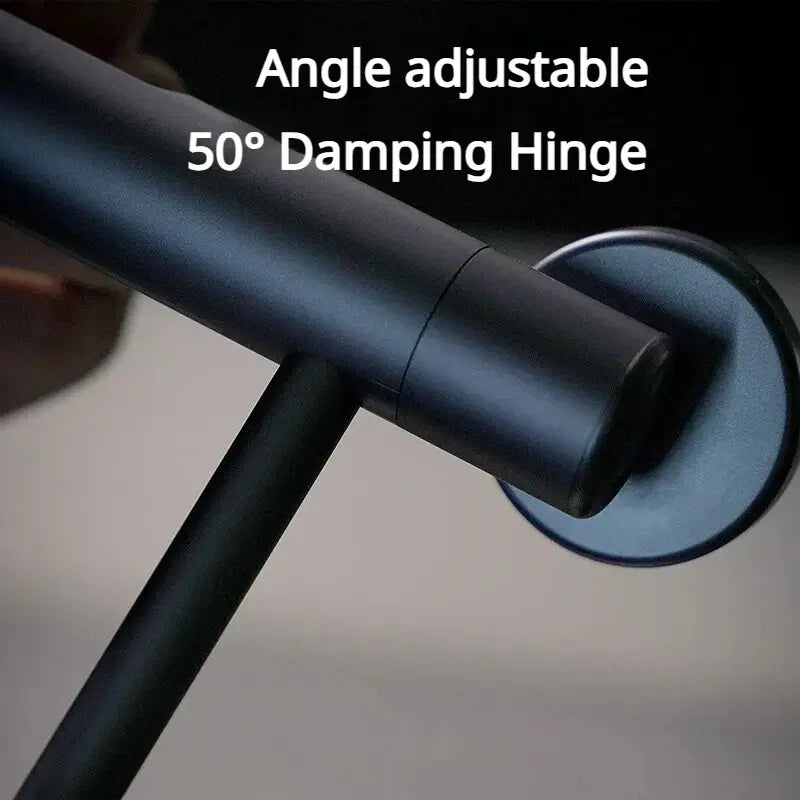 Charnière à amortissement inclinable noire mate réglable à 50° sur la station de charge rapide 25 W 7-en-1 pour charge sans fil, conçue pour la charge rapide et la fonctionnalité du chargeur sans fil.