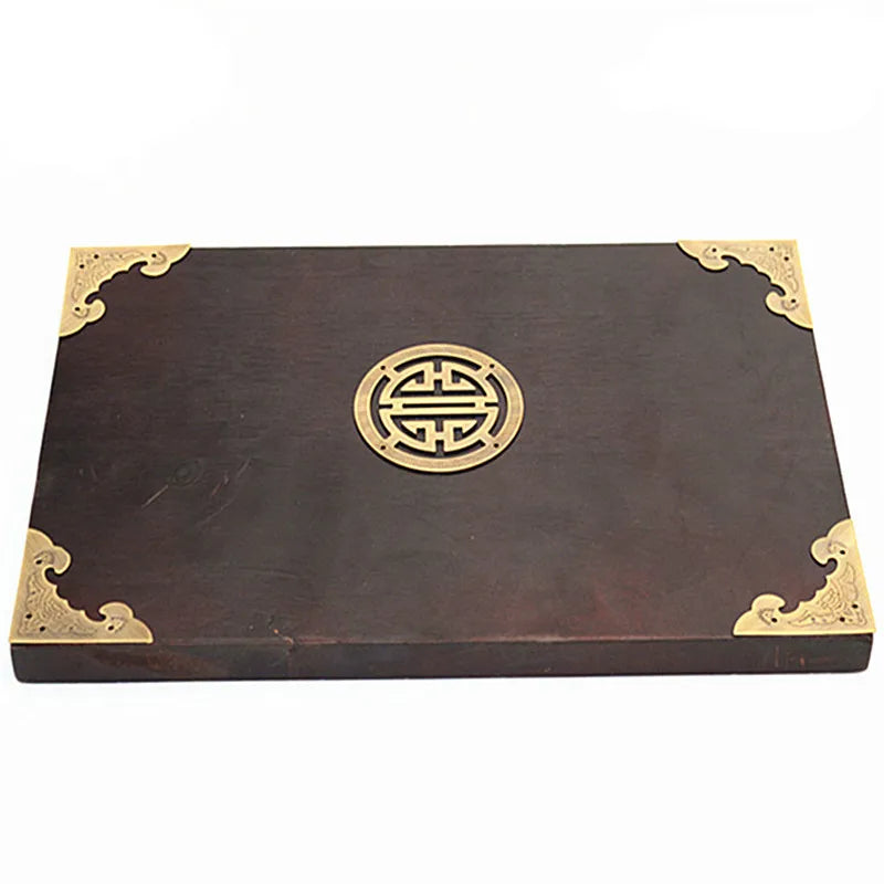 1set Antique Set The Corners Furniture Protection Decorative Brackets Chinese Wooden Box Copper Wrap Corner Furniture Fittings