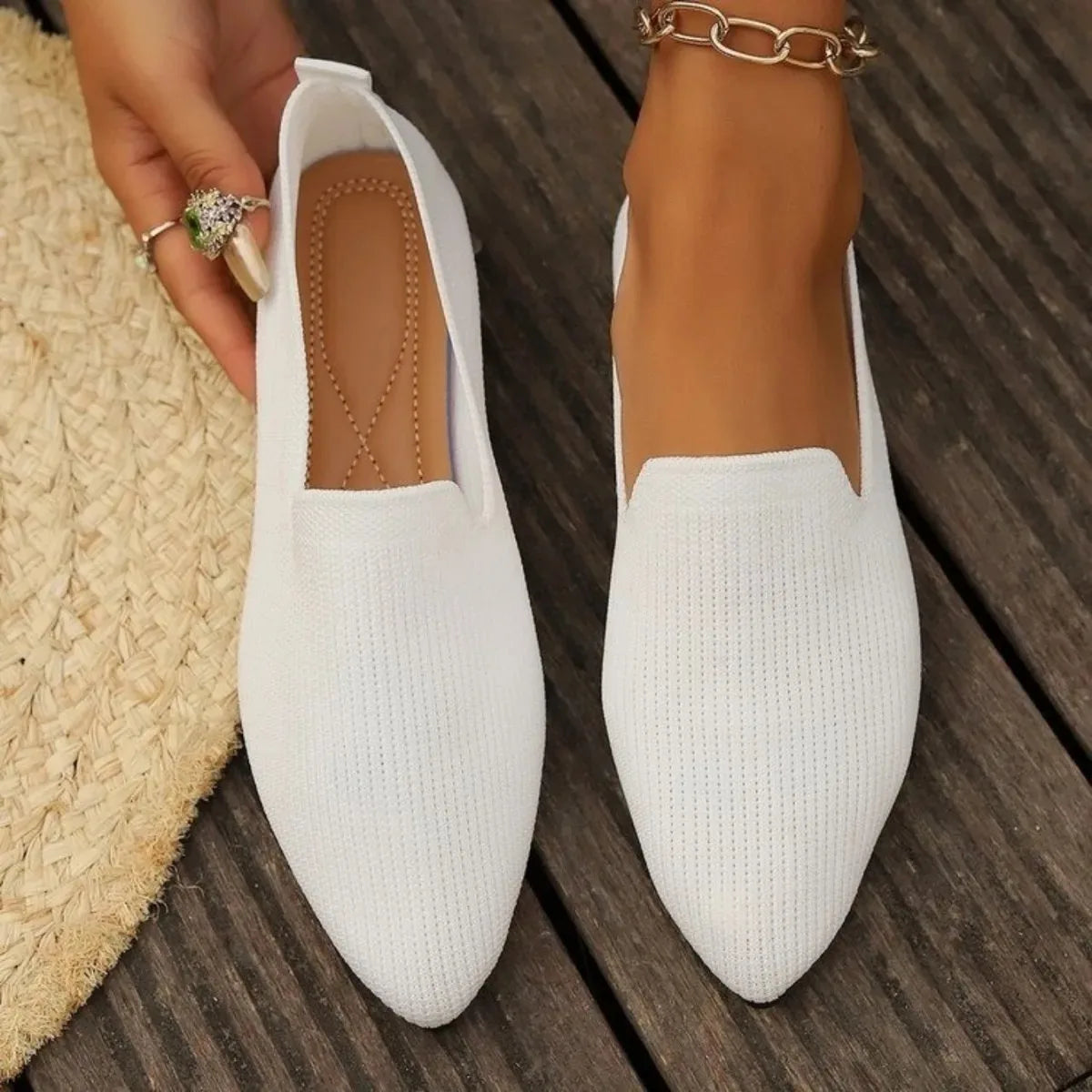 Women's Casual Shoes Low Heel Ballet Flats Barefoot Elegant Woman Sneakers Socofy Comfortable Pointed Toe on Offer Lolita Shoes