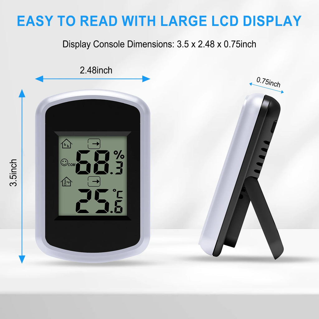Digital Thermometer Smart Humidity Temperature Gauge Color Comfort Alert Trend Arrows Battery Powered Hygrometer for Home