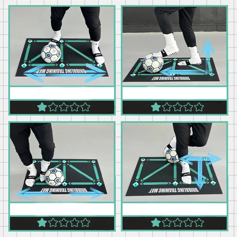 Football Training Mat Foldable Rug Dribbling Futbol Voetbal Training Mats Carpet Kids Soccer Indoor Equipment Durable Non Slip