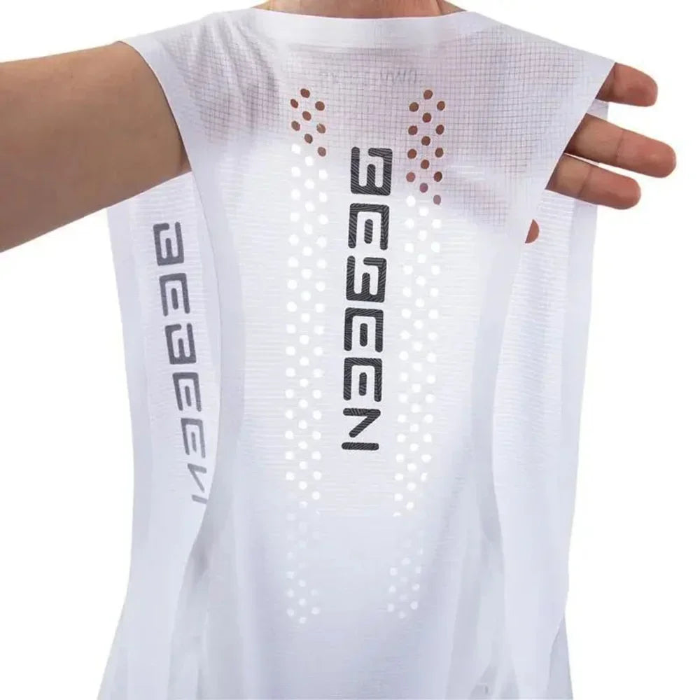 Men's Running Vest Breathable Mesh Quick Dry Lightweight Athletic Gym Workout Tank Top Sportswear for Marathon Training Jogging