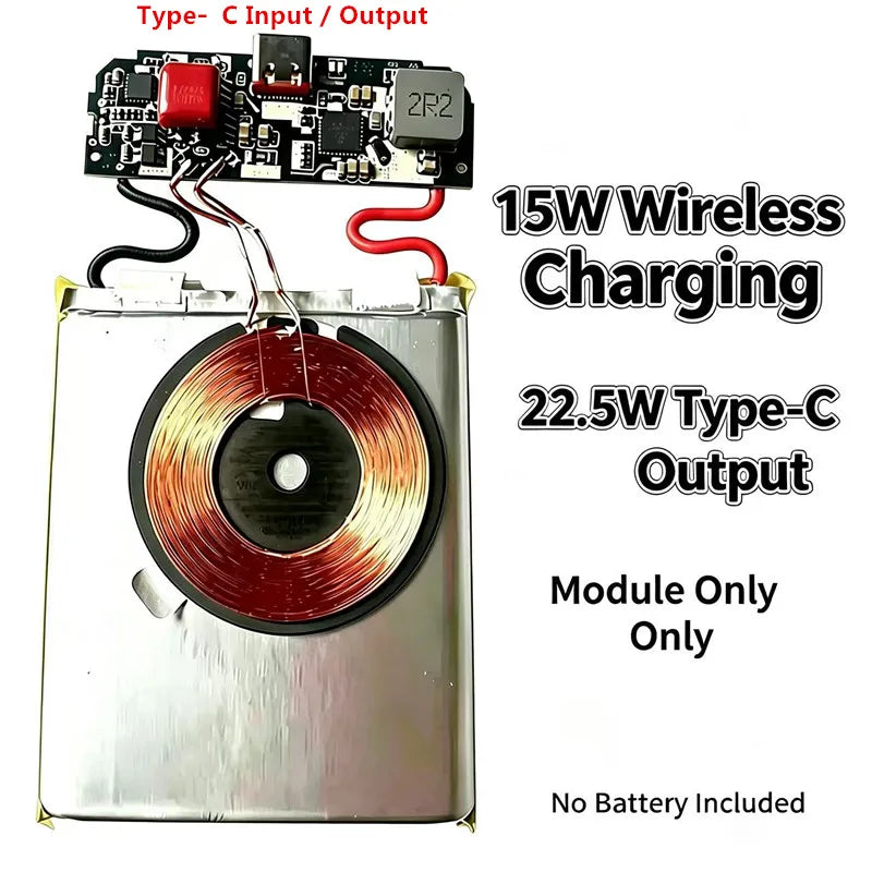 Magnetic Power Bank PCBA Board 15W 9V Wireless Charger Universal Qi Wireless Charger Module Diy For Mobile Phone