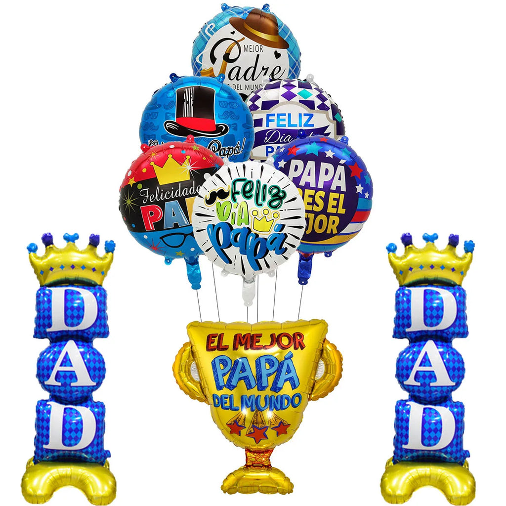 1pc stand Crown MOM DAD Foil Balloons Best Dad Father's Day Balloon Mother's Day Father's Day Decorations