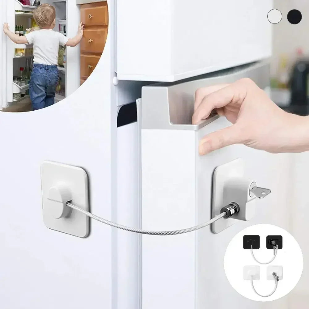 1pcs Multi-function Security Child Safety Cabinet Lock Drawer Lock Bracket for Refrigerator Baby Furniture Protection