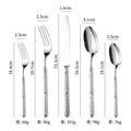 5/Pcs Gold Cutlery Set 304 Stainless Steel Tableware Silver Dinner Retro Embossed Handle Kitchen Dinnerware Cutlery Utensils
