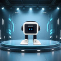 Smart Interactive Desktop Robot Toy with LED Dynamic Expressions, Touch Control, Dance Music & Charging Dock, USB Rechargeable