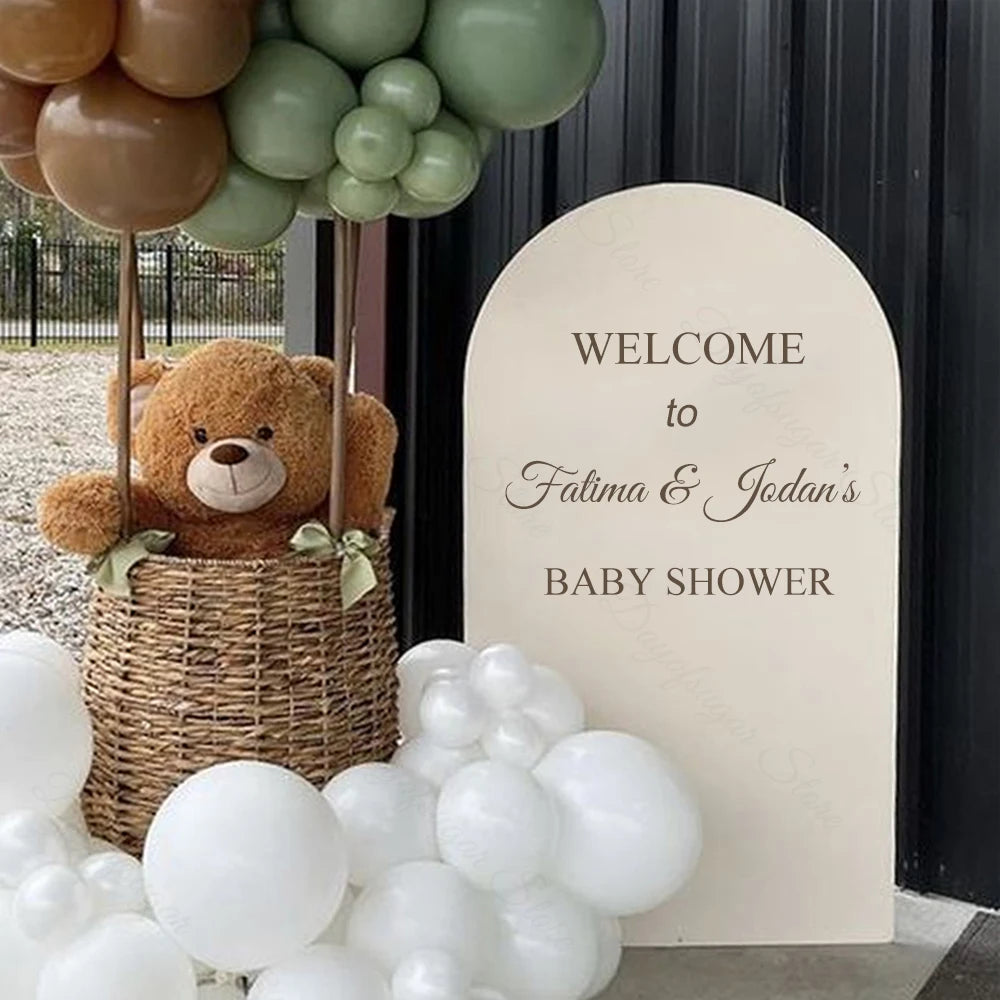 120cm Customized Board for Baby Shower Decor Personalized Welcome Sign Backdrop Arch Board for Baby Shower Birthday Party Decor