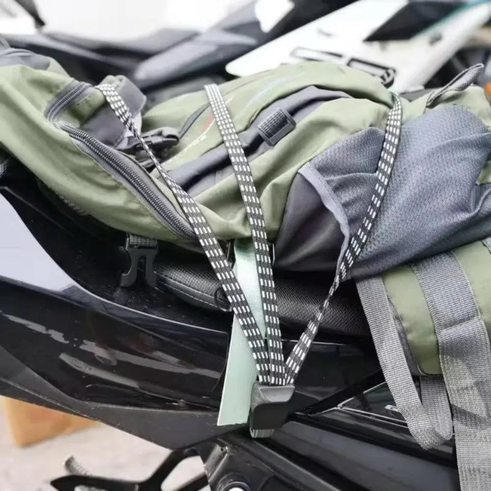 Bicycle Luggage Rope Elastic Carrier Rack Straps Elastic Rubber Belt Buckle Rope Belt With Hook Mountain Bike Bag Accessories