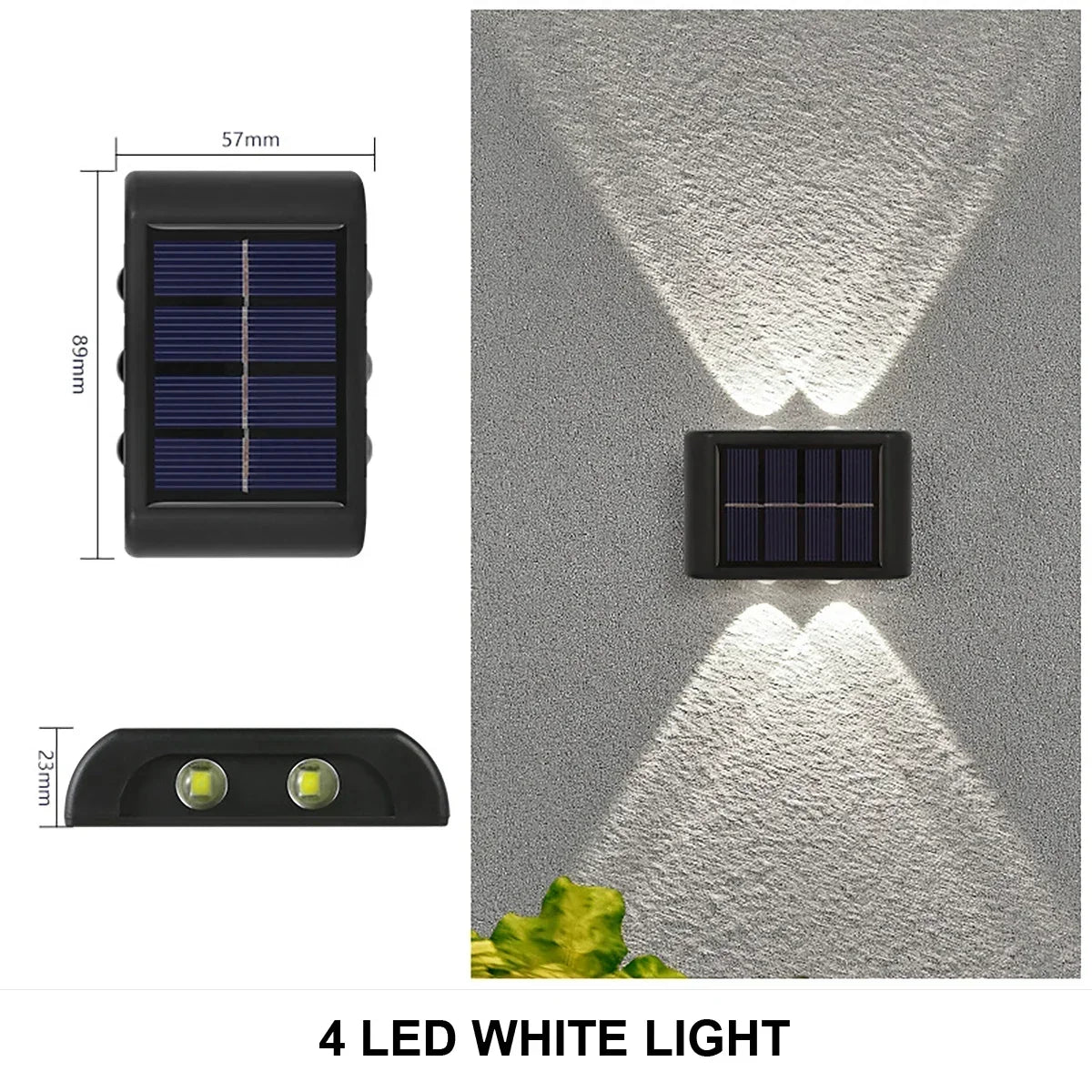 Solar LED Light, Outdoor Waterproof Wall Lamp, Dusk to Dawn Fence Lighting for Garden Courtyard Porch Walkway Camping Decor