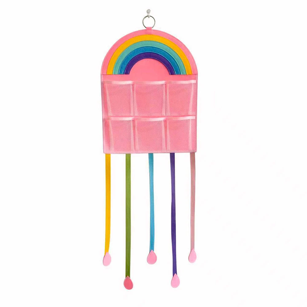 Kids Hair Accessories Storage Hanging Bag, Wall Mount Felt Hair Clip Headband Scrunchie Organizer, Girls Room Hairpin Display St