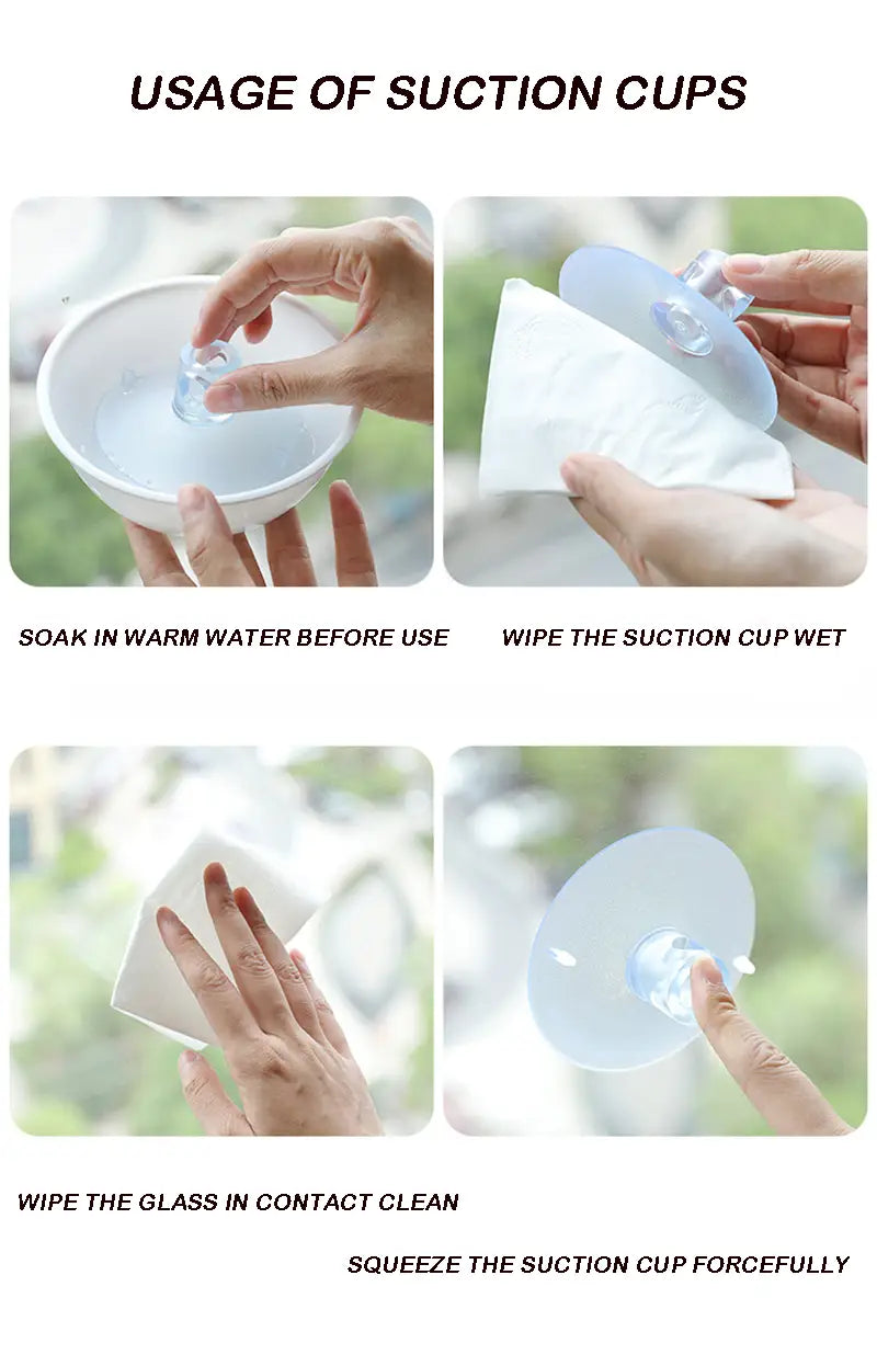 Ventouse en plastique transparent avec tige centrale et base circulaire, pour fixer un hamac pour chat monté sur fenêtre.