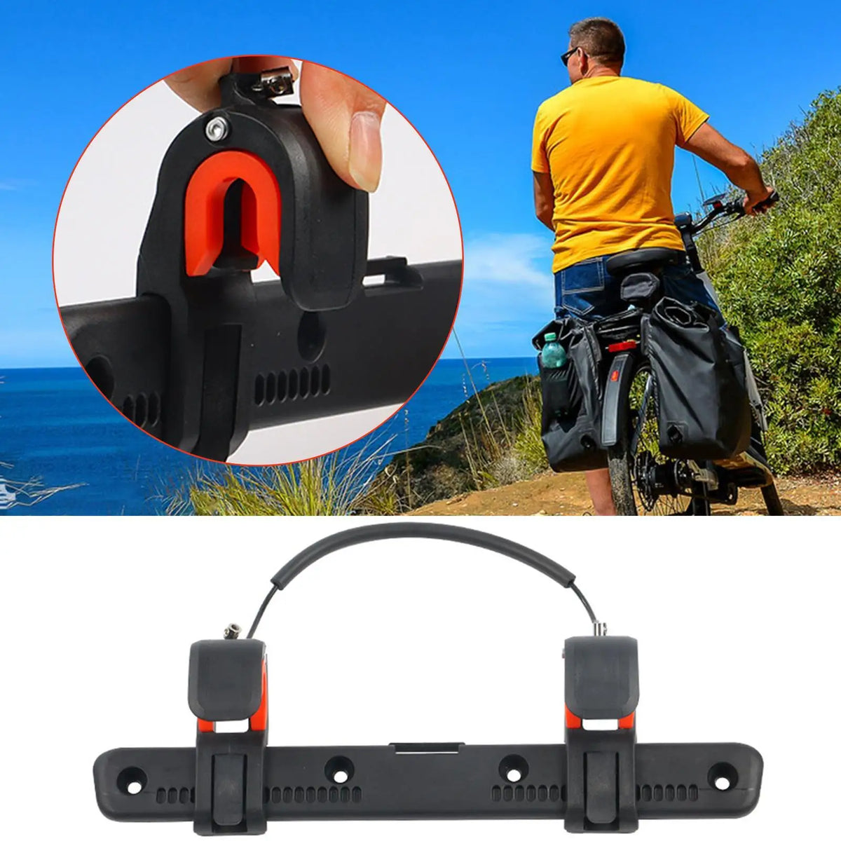 Bicycle Side Bag Buckle Motocross Saddle Rack Bag Buckle Bicycle And Motorcycle Pannier Rack Accessories For Bike
