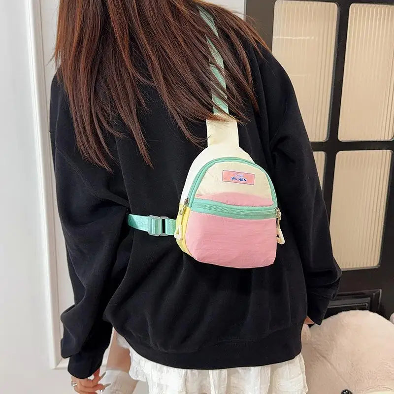 Kids Adjustable Crossbody Bag, Lightweight Durable Chest Pack with Multiple Pockets for School, Travel & Daily Adventures