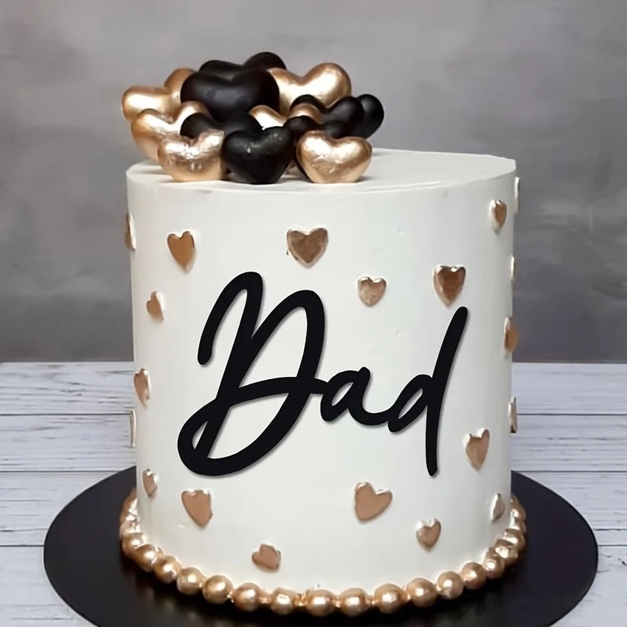 1-10PCS Father's Day Dad Cake Topper Best Dad Happy Birthday Baking Cake Decoration Party Supplies