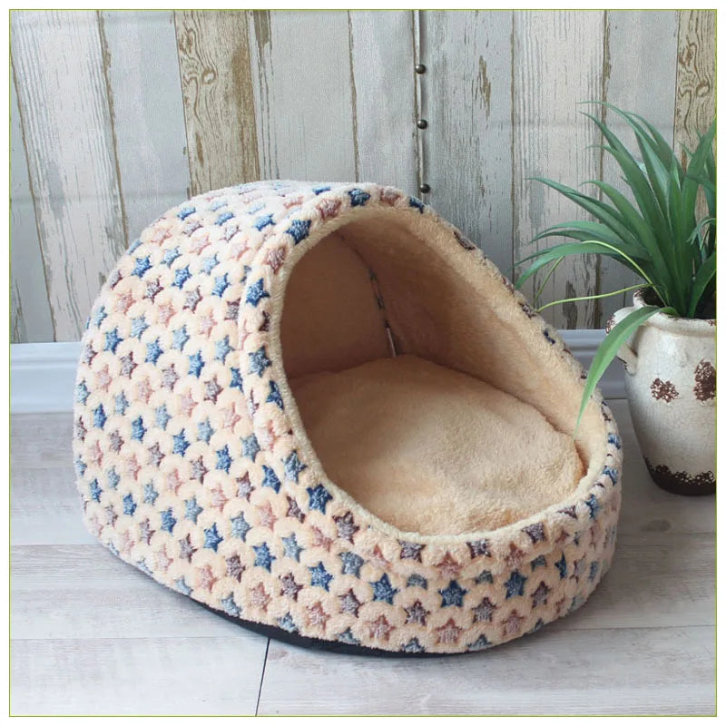 Pet Dog House Soft Cozy Pet Sleeping Bed for Small Medium Dogs Cats Foldable Removable Puppy Nest Portable Kennel Pet Supplies