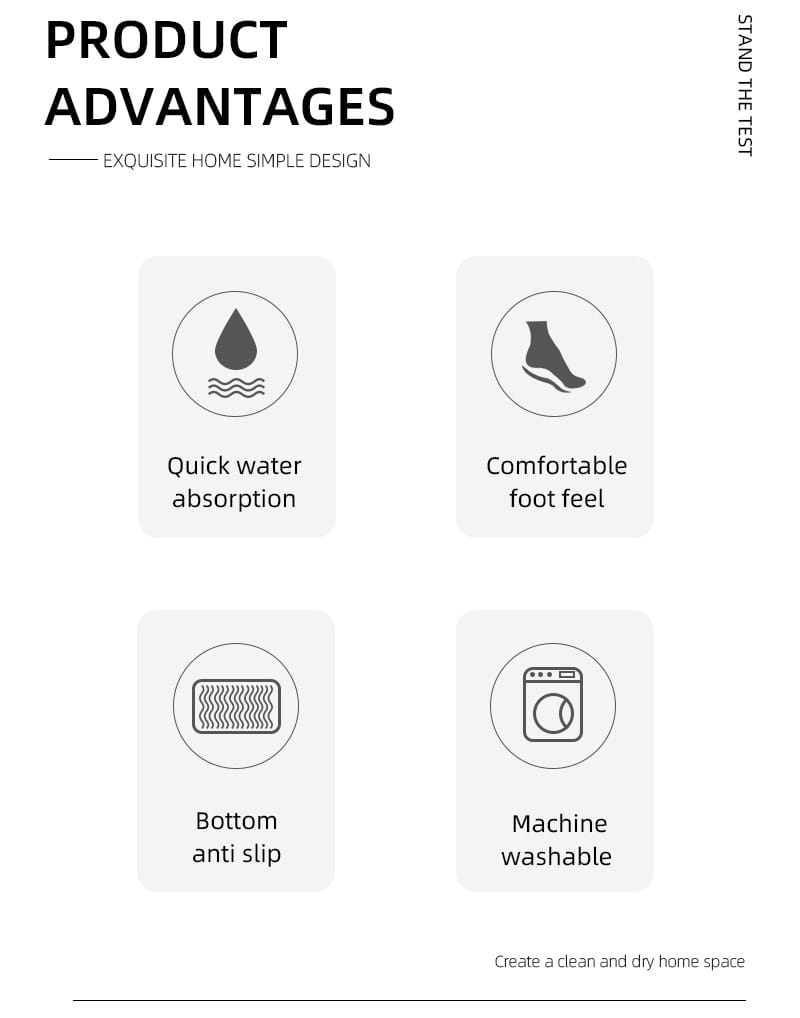 Tapis de bain bubu dudu, mignon dessin animé, en blanc, antidérapant, avec un emplacement pour les pieds lavable en machine, une absorption rapide de l’eau et un design antidérapant à la base.