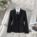 Professional Black Suit Jacket for Women Spring New Style Interview Formal Wear Government Employee Long Sleeve Chinese Produ...
