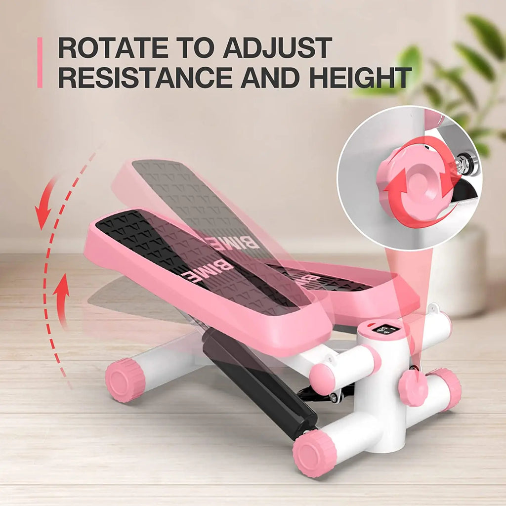 Portable Home Gym Mini Fitness Stepper Exercise Machine With LCD Display And Resistance Band Workout Program