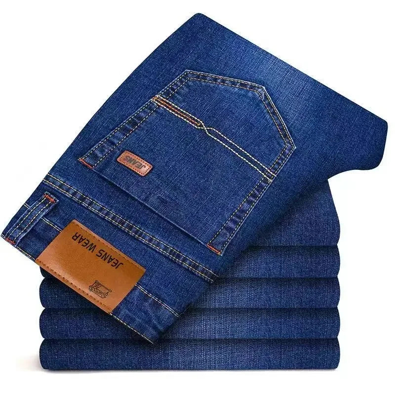 Men's Denim Pants Man Business Jeans for Man Straight Man Jeans Blue Black Jeans for Man Large Size Jeans for Man Male