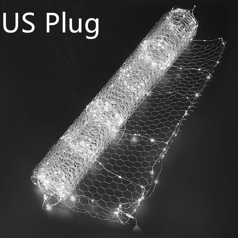 Wedding LED Decorative Light String DIY Atmosphere Light Festival Party Christmas Decoration Starry Sky Mesh Light Shaped Lamp