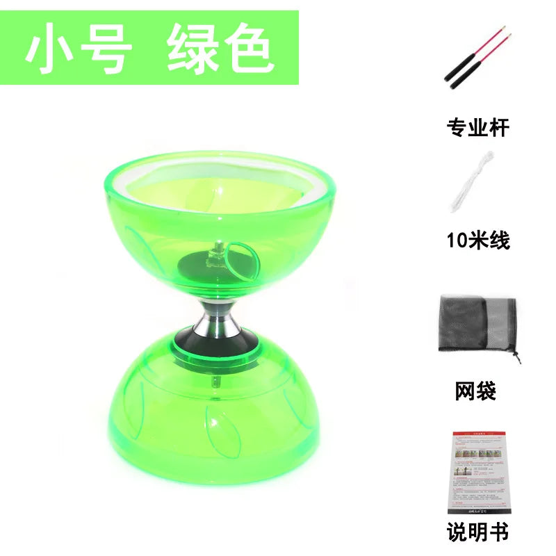 Outdoor Fitness Equipment Portable Diabolo Set Yo-Yo  Suitable For Adults And Children Soft Rubber Diabolo Ringing