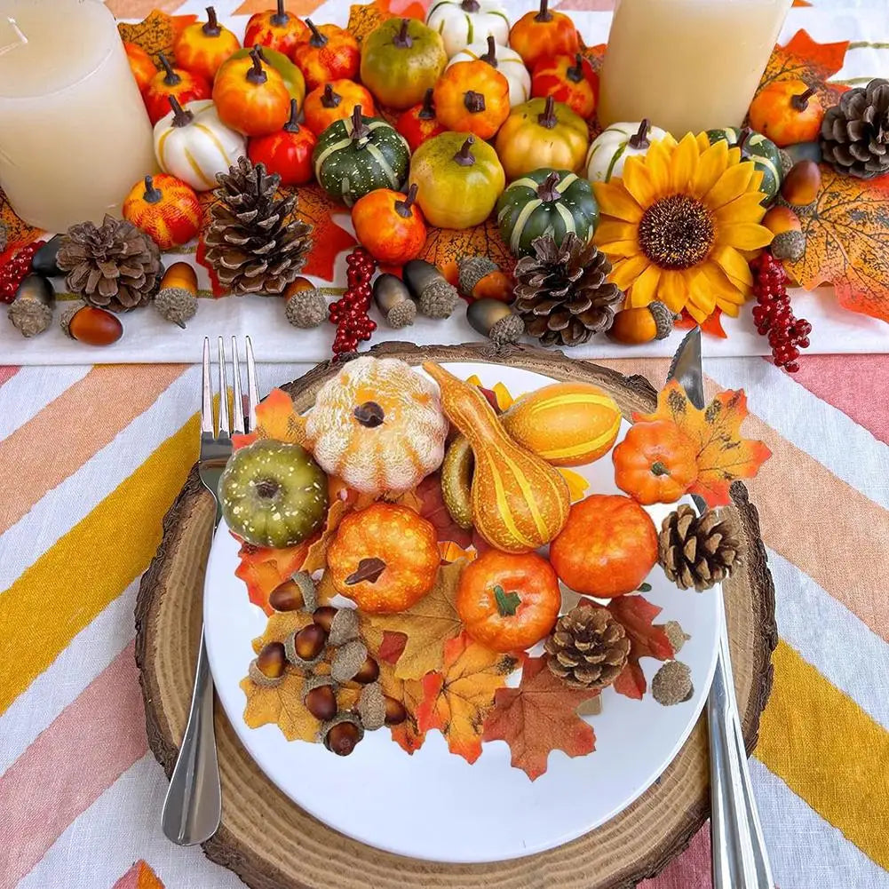 Harvest Decor Autumn Home D cor Reusable Holiday Decor Autumn Leaves Decorative Accents Decor For Thanksgiving And Halloween