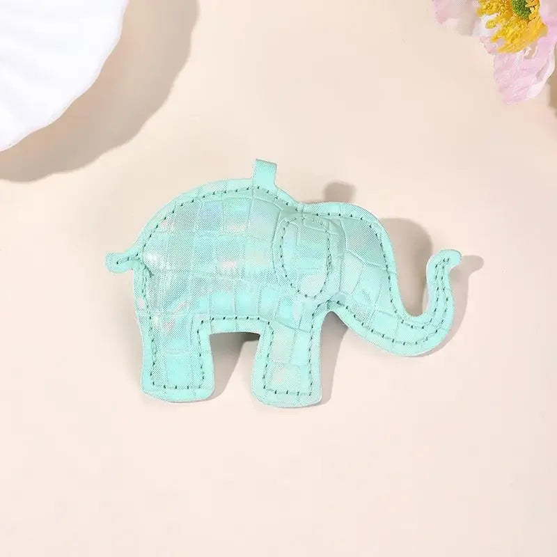 PU Leather Elephant Keychains for DIY Jewelry Making Cute Animal Pendant Charm for Backpack Handbag and Gifts Decoration