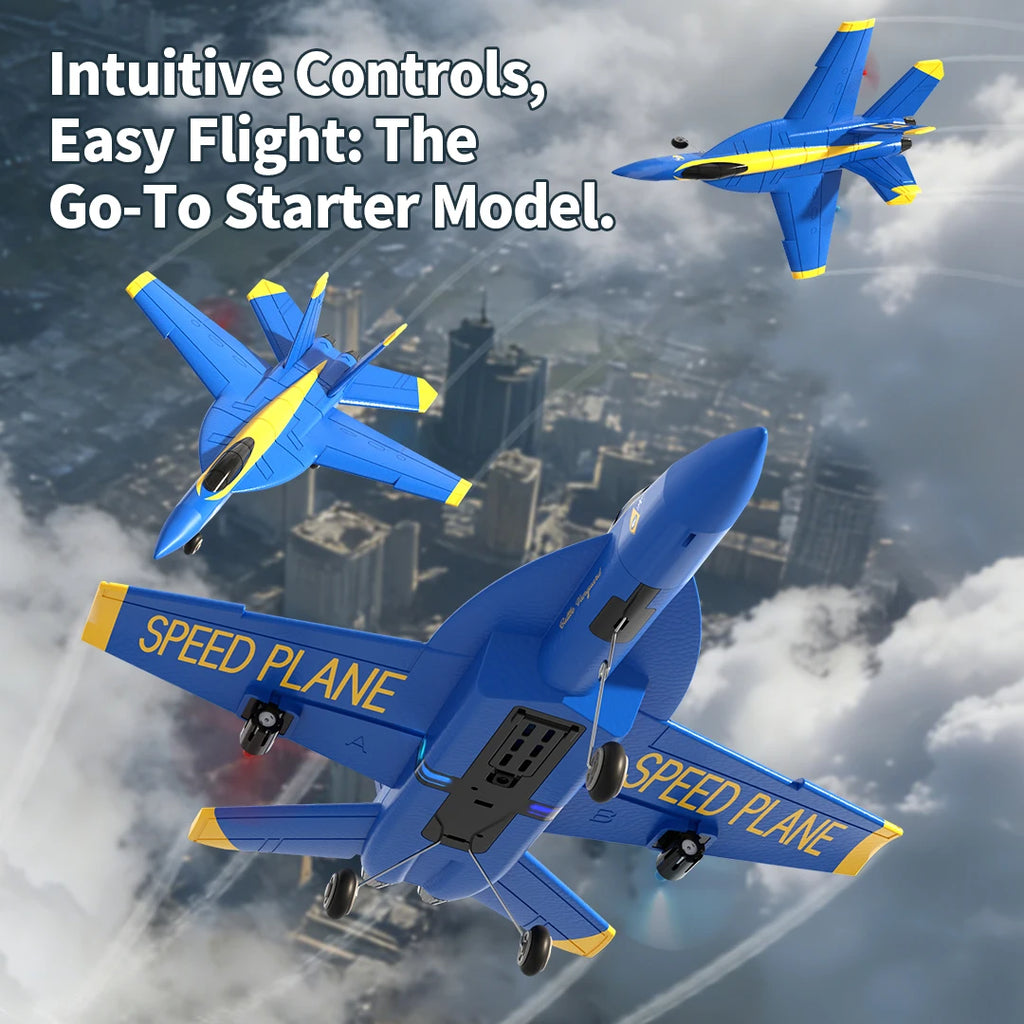 F18 Hornet RC Glider 2.4G 2CH 6-Axis Stability Remote Control Foam Aircraft With LED Lights Hand Throwing Airplane RC Toys Gifts