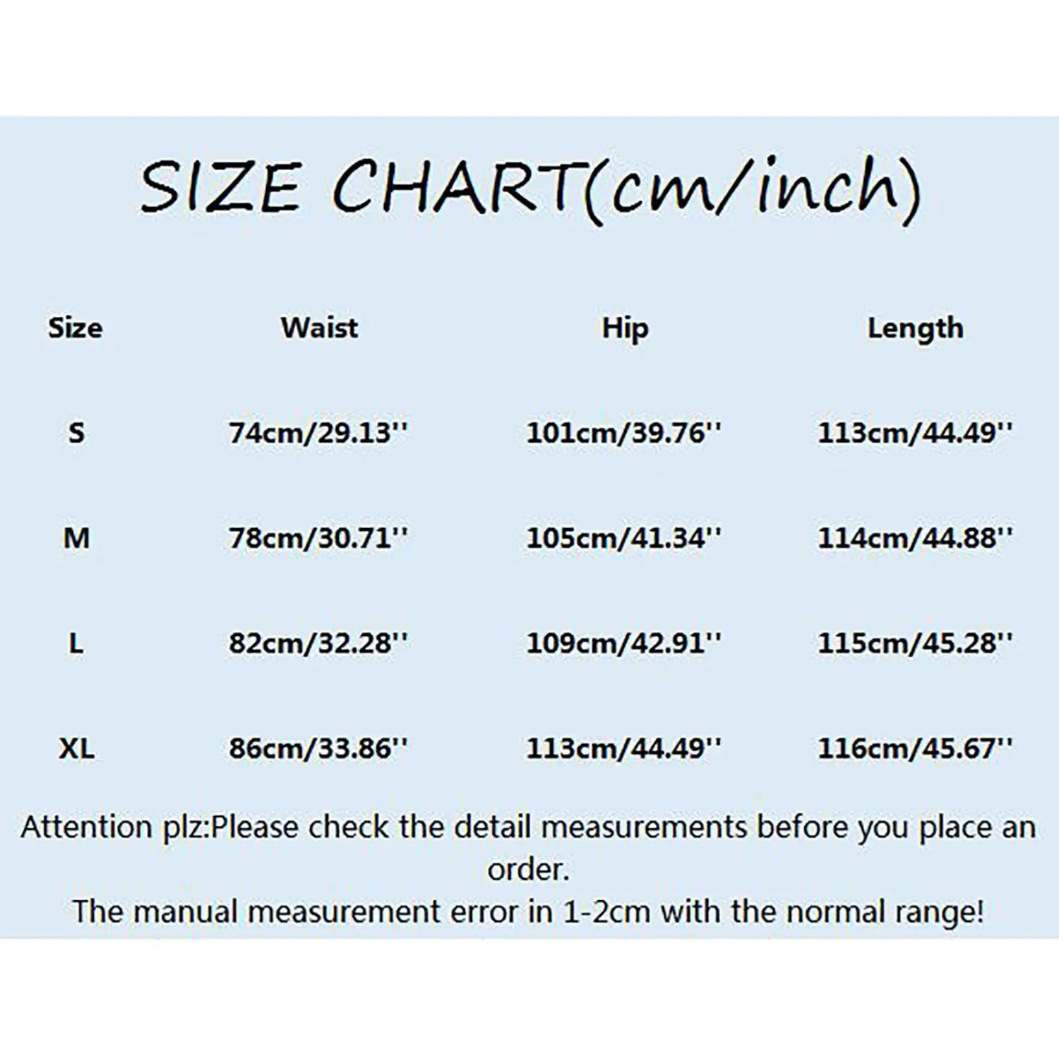 Size chart displaying measurements in centimeters and inches for men’s vintage wide leg baggy denim jeans available in sizes s through xl.