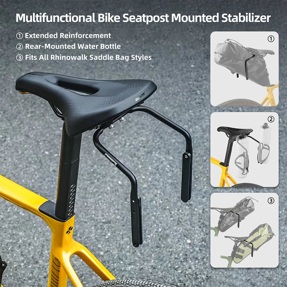 Rhinowalk Bicycle Saddle Tail Bag Stabilizer Bracket Aluminum Alloy Holder Rear Rack Anti Sway Bag Stabilizer Bike Accessories