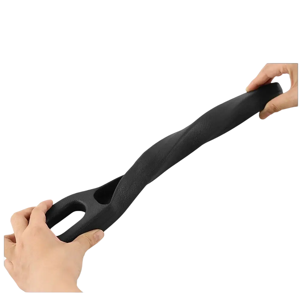 Black flexible polyurethane car seat handle with twisted design and ergonomic grip for class amg glc ml slk vehicles