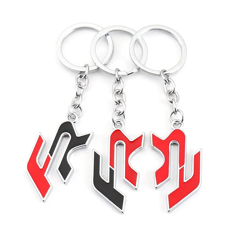 Car Keychain FR Keyring Key Chain Ring Holder Badge for Seat Alhambra Leon Ateca Arona Altea ltea Cupra e-Racer Toledo Exeo