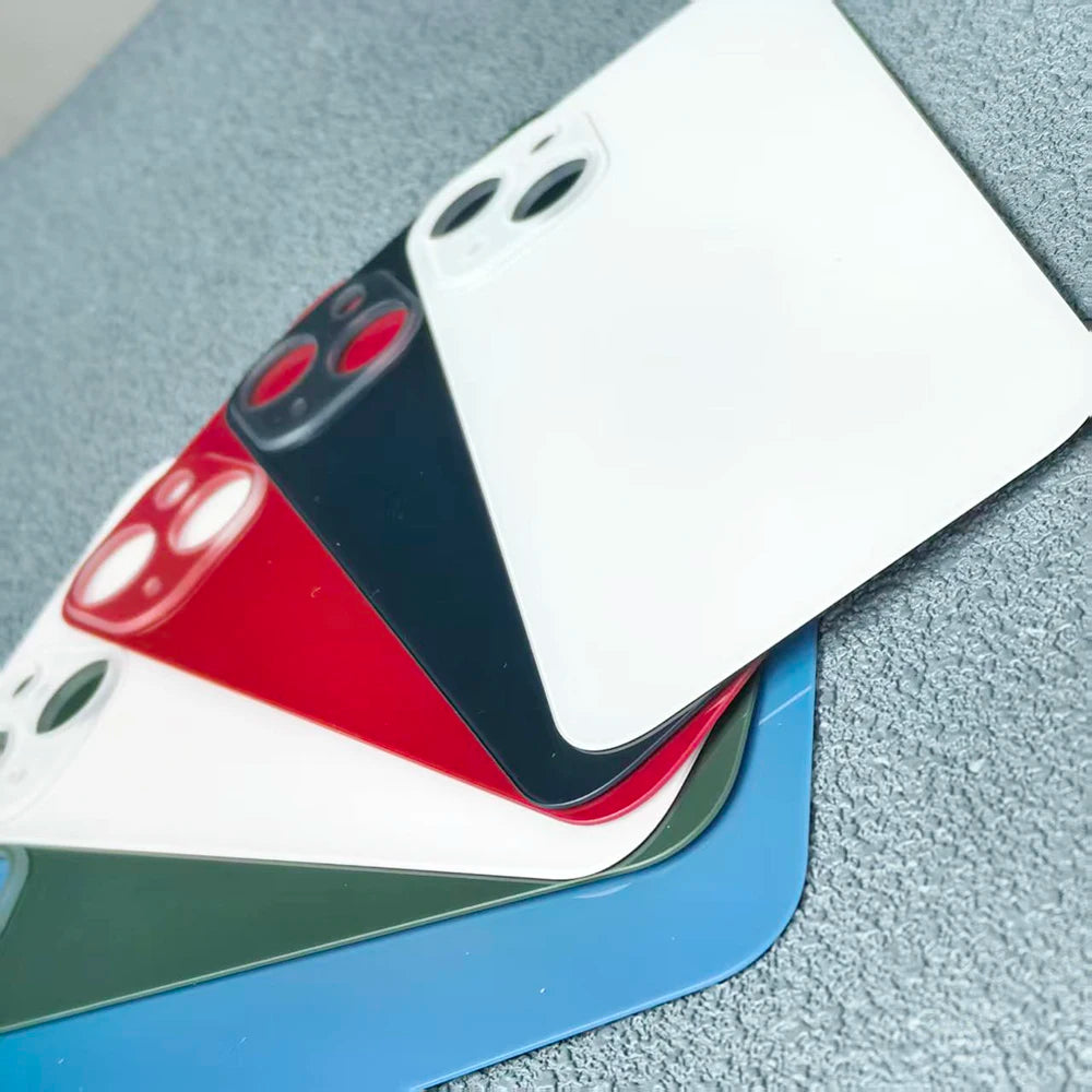 High Quality 6.1'' Replacement Back Glass Case For iPhone 13 Rear Cover Glass Big Camera Hole Back Housing Cover Repair Parts