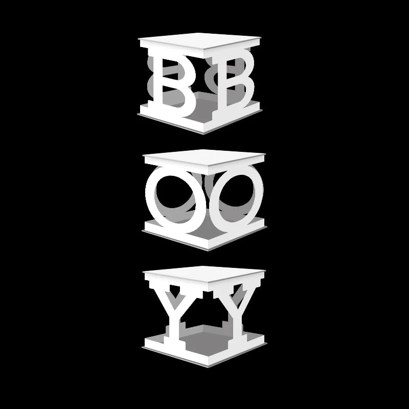 BABY Box Baby Shower Decoration Hollow baby Letter Cubes Balloon Filling Boxes Party Decor Props