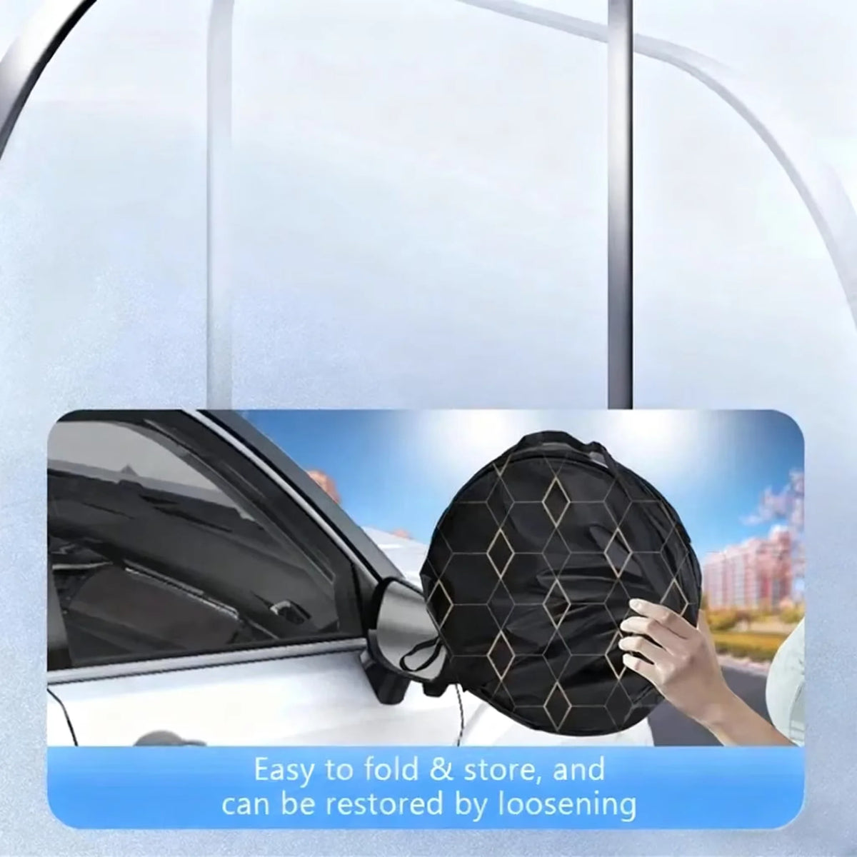 5-Layer Car Windshield Sun Shade Cover Foldable Thicken Front Window UV Refletive Sunshade Curtain Sun Protection Cover
