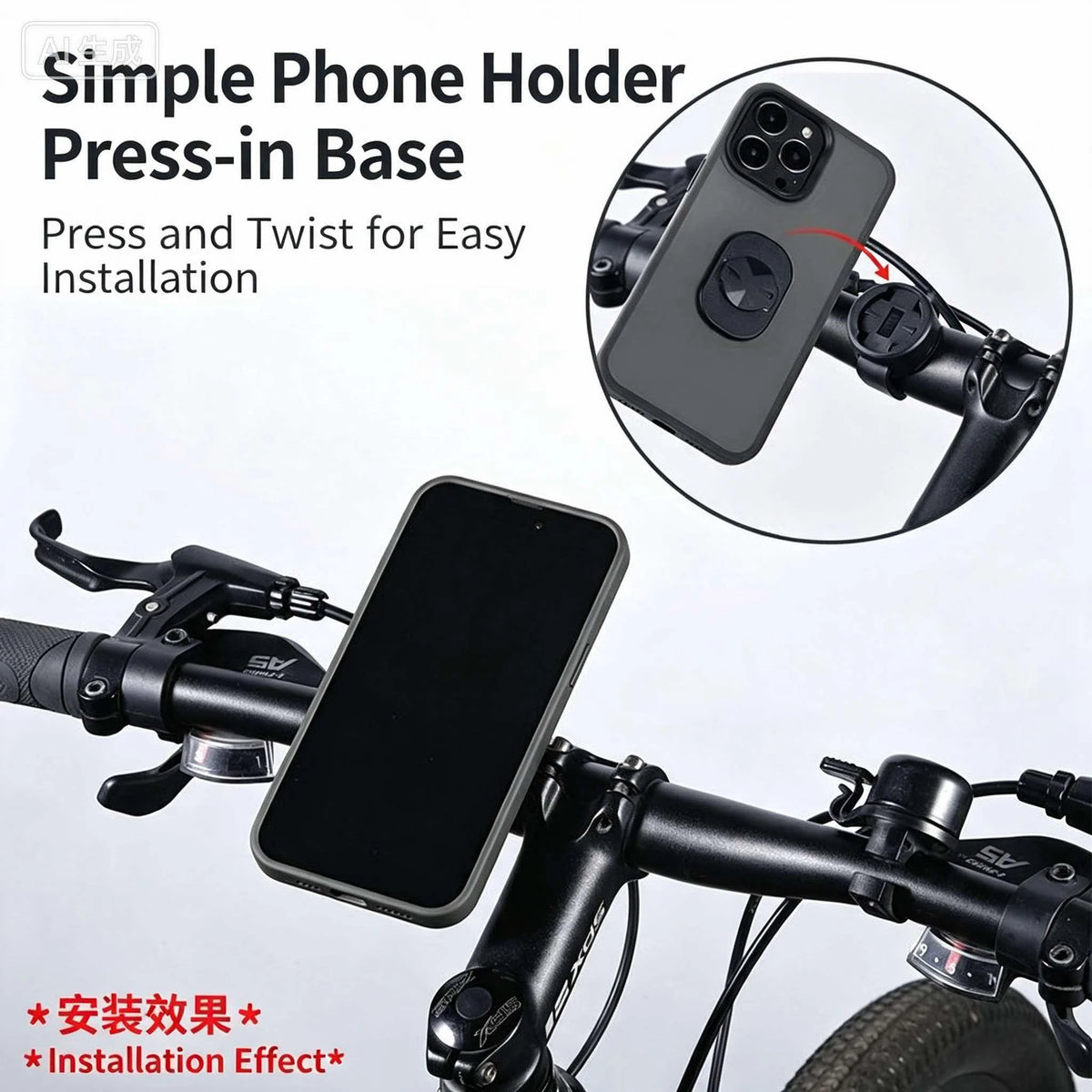 Cycling Phone Navigation Bike Computer Mount Backplate Adapter Anti-drop Lanyard Smartphone Bracket Accessories