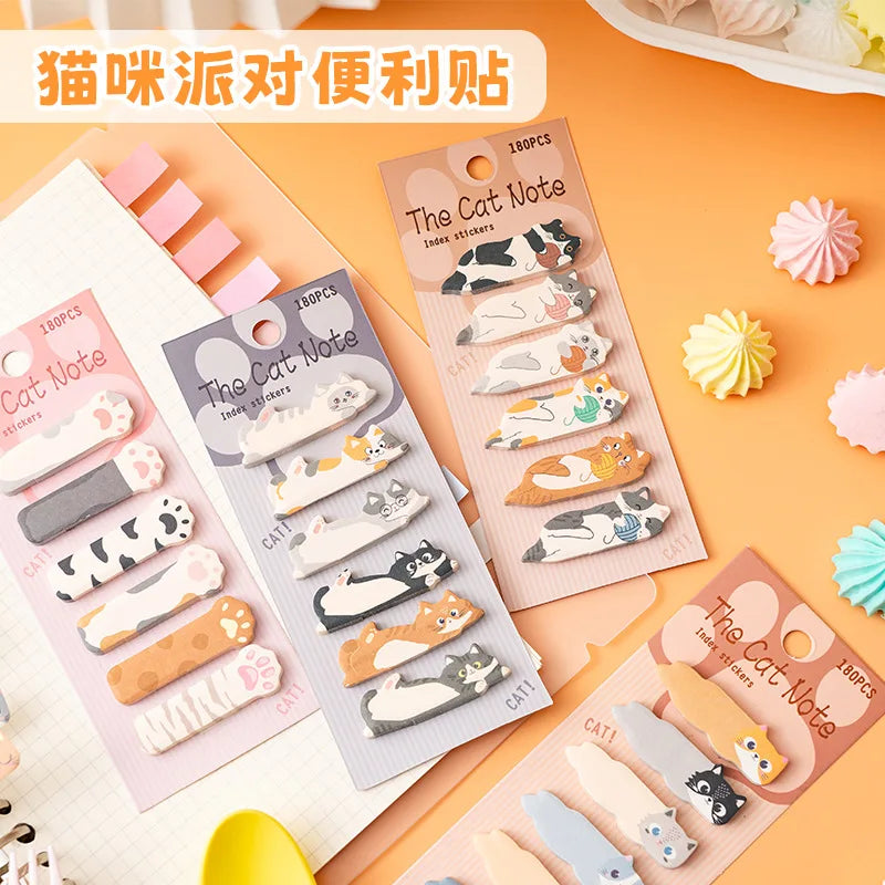 1 Set Stationery DIY Leisure Cat Series Cute Paper Memo Pad Sticker Post Sticky Notes Notepad School Office Supplies
