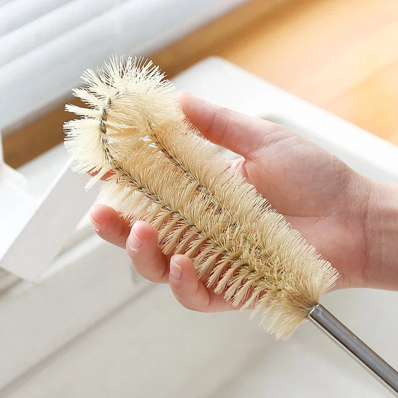 Kitchen Cleaning Tools Drink Bottles Glass Scrubbers Cleaning Brush Wooden Bottle Cleaning Brush with Long Handle