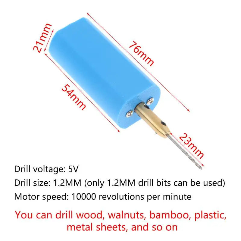 Handheld Mini Electric Drill DIY Electric USB Electric Drill Tools For Epoxy Resin Jewelry Making Drilling Holes Engraving Pen