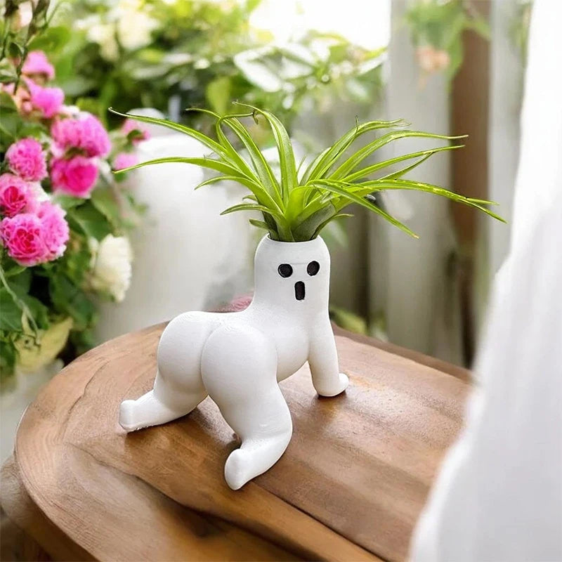 Plant Pots Funny Prank Gift Funny Big Booty Ghost Planter Big Booty Air Plant Display Planter Decoration