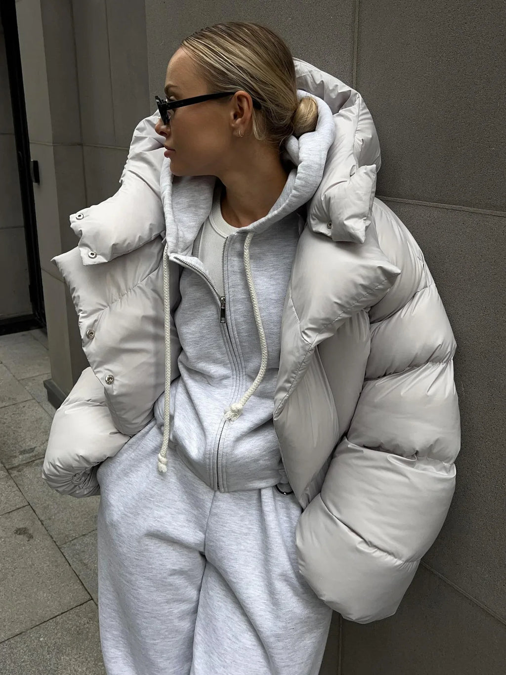 Padded Clothes Parkas Winter Women's Bread Clothes Padded Jackets Coats Trendy Street Short Hooded Padded Jackets Parkas Outwear