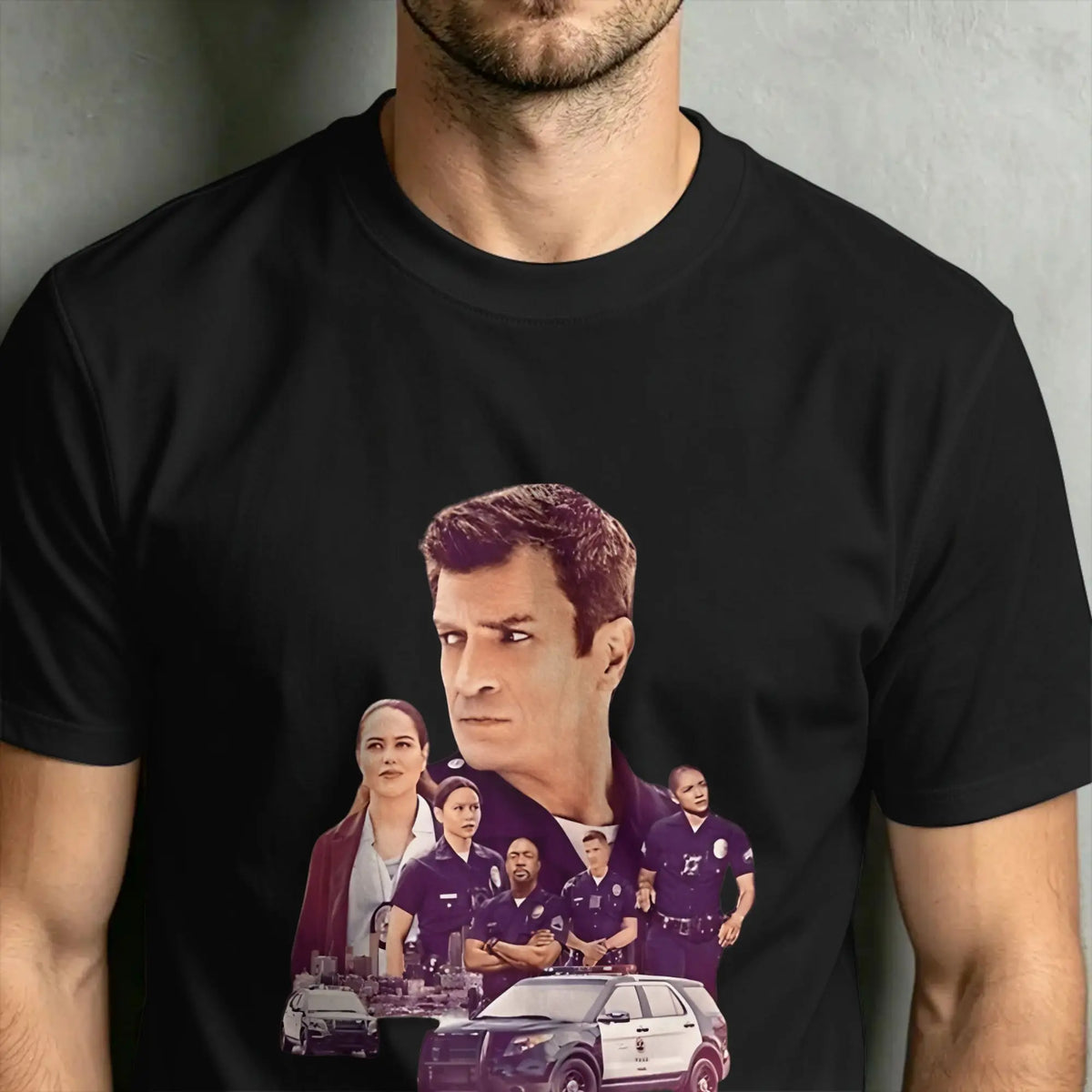 The Rookie TV Show Men T Shirt  Cool Tees Short Sleeve Crewneck T-Shirts 100% Cotton Original Tops