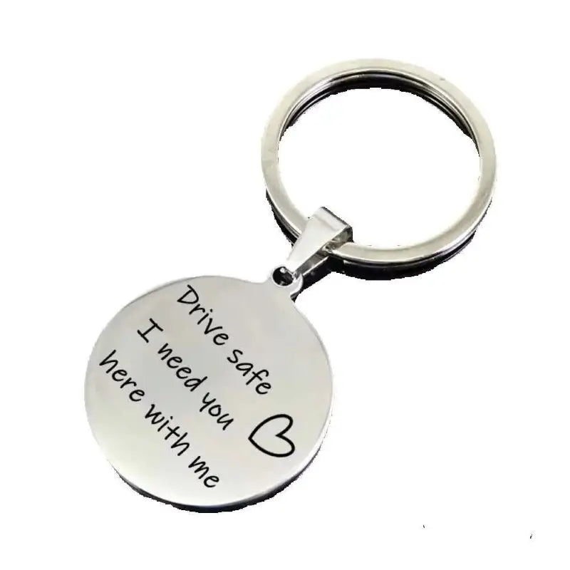 Amxiu Personalized Keychain 925 Sterling Silver Keychains Custom Any Words Round Pendant Key Chains