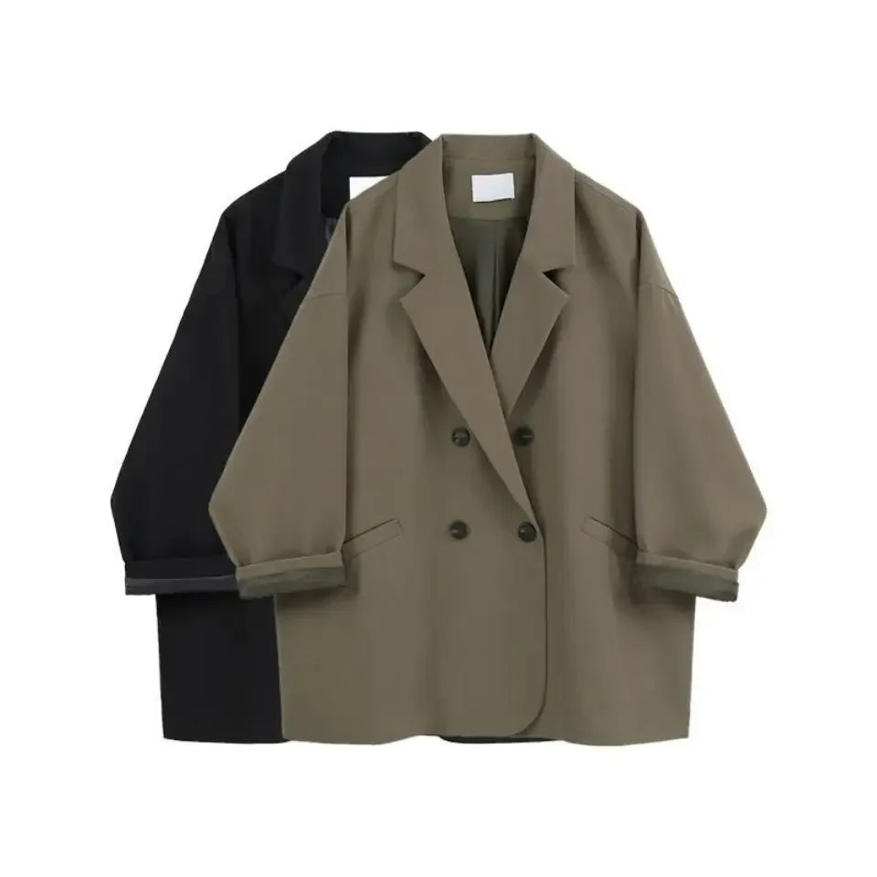 Women's Blazers Over Jacket Dress Brown Female Coats and Jackets Long Clothing Black Outerwear Winter Trend 2025 on Promotion In