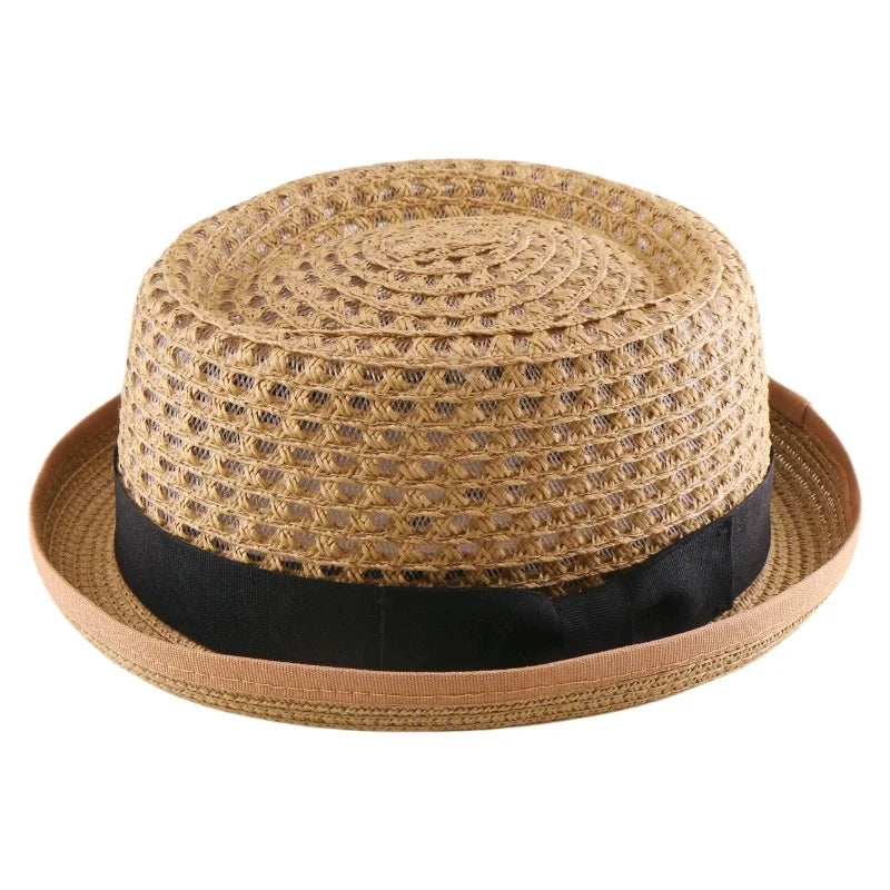 Men's and Women's Openwork Sun Hats: Floppy-brimmed, Round-crowned, Bun-style, Outdoor, Jazz-style, Versatile Gentlemen's Hats